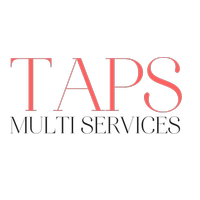 TAPS Multi Services logo in red and black text